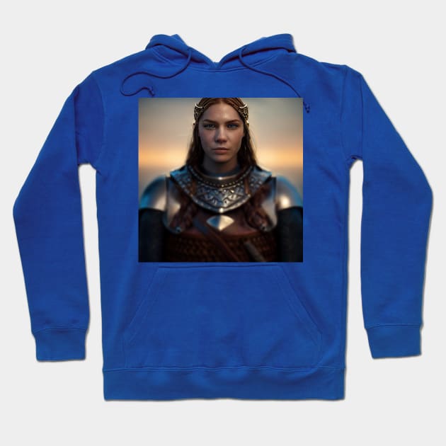 Viking Shield Maiden Hoodie by Grassroots Green